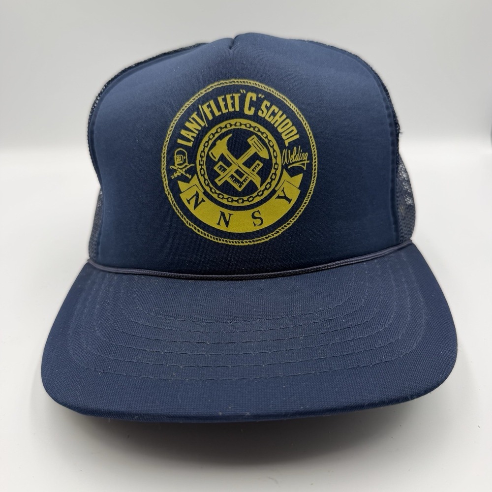 Vintage Lant/Fleet C School Welding Trucker Hat Snapback Made Korea